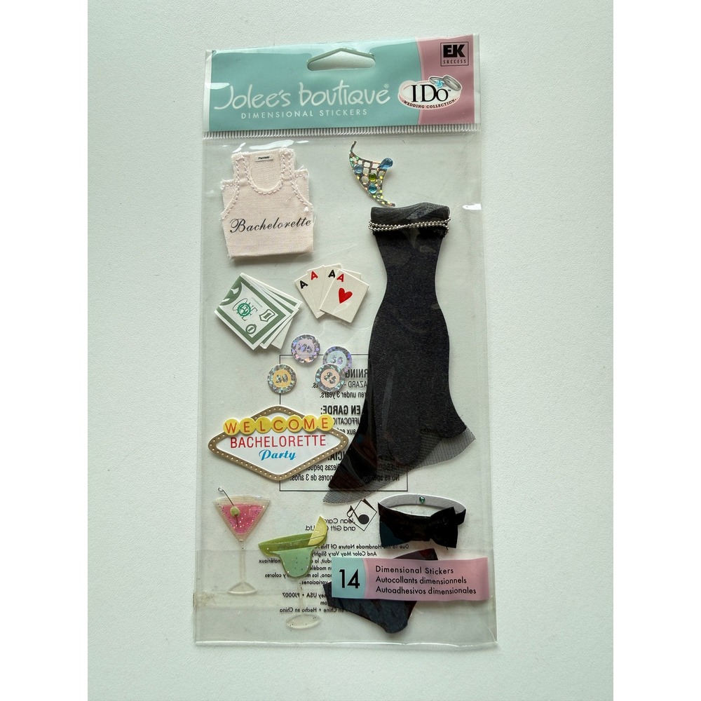 Jolee's Boutique I Do Wedding Bachelorette Party Dimensional Stickers 14pc New